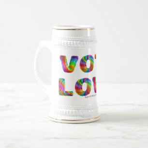 SlipperyJoe stem liefde gelijkheid regenboogkleuri Bierpul