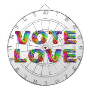 SlipperyJoe stem liefde gelijkheid regenboogkleuri Dartbord