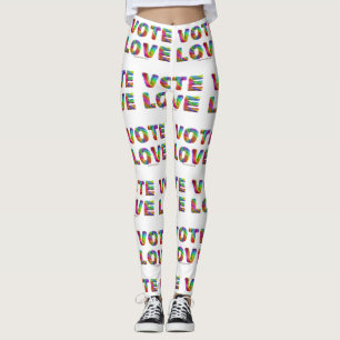 SlipperyJoe stem liefde gelijkheid regenboogkleuri Leggings