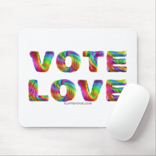SlipperyJoe stem liefde gelijkheid regenboogkleuri Muismat