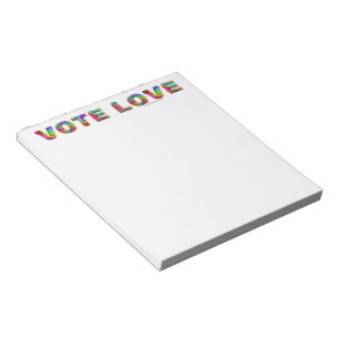 SlipperyJoe stem liefde gelijkheid regenboogkleuri Notitieblok