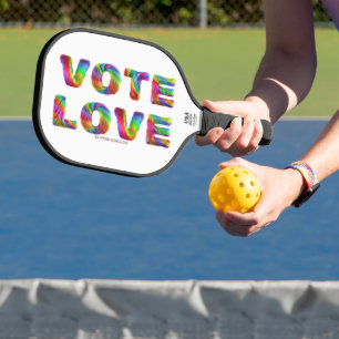 SlipperyJoe stem liefde gelijkheid regenboogkleuri Pickleball Paddle