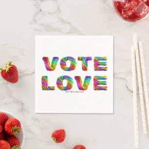 SlipperyJoe stem liefde gelijkheid regenboogkleuri Servet