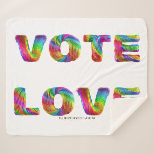 SlipperyJoe stem liefde gelijkheid regenboogkleuri Sherpa Deken