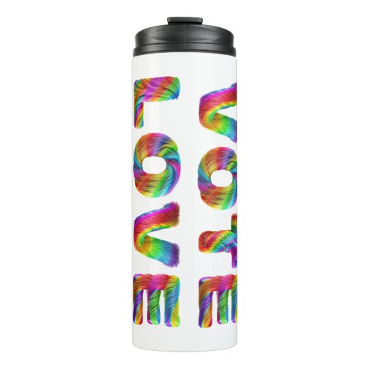 SlipperyJoe stem liefde gelijkheid regenboogkleuri Thermosbeker (Voorkant)