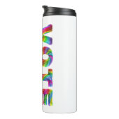 SlipperyJoe stem liefde gelijkheid regenboogkleuri Thermosbeker (Geroteerd rechts)