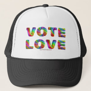 SlipperyJoe stem liefde gelijkheid regenboogkleuri Trucker Pet