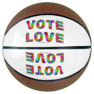 SlipperyJoe stem love gelijkheid regenboogkleurige Basketbal