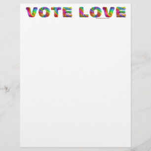 SlipperyJoe stem love gelijkheid regenboogkleurige Briefhoofd