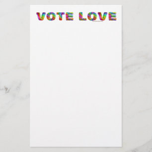 SlipperyJoe stem love gelijkheid regenboogkleurige Briefpapier