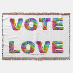 SlipperyJoe stem love gelijkheid regenboogkleurige Deken