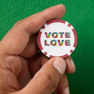 SlipperyJoe stem love gelijkheid regenboogkleurige Poker Chips