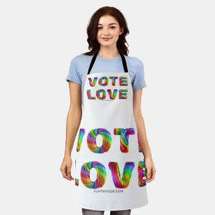SlipperyJoe stem love gelijkheid regenboogkleurige Schort