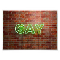 SlipperyJoe verlicht gay neonteken helder levendig