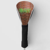 SlipperyJoe verlicht gay neonteken helder levendig Golfheadcover (Voorkant)