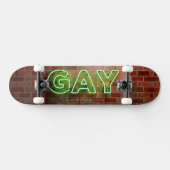 SlipperyJoe verlicht gay neonteken helder levendig Persoonlijk Skateboard (Horizontaal)