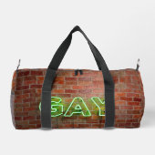 SlipperyJoe verlicht gay neonteken helder levendig Plunjezak (Achterkant)