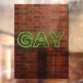 SlipperyJoe verlicht gay neonteken helder levendig Raamsticker (Vel 2)