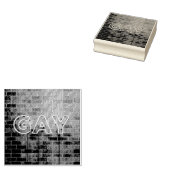 SlipperyJoe verlicht gay neonteken helder levendig Rubberstempel (Gestempeld)