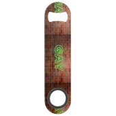 SlipperyJoe verlicht gay neonteken helder levendig Speed Flessenopener (Achterkant)