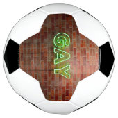 SlipperyJoe verlicht gay neonteken helder levendig Voetbal (Gedraaid)