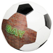 SlipperyJoe verlicht gay neonteken helder levendig Voetbal (Drie kwart)