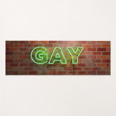 SlipperyJoe verlicht gay neonteken helder levendig Yogamat (Voorkant (horizontaal))