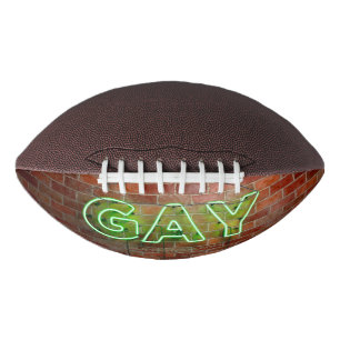 SlipperyJoe verlichte gay neonbord helder levendig American Football