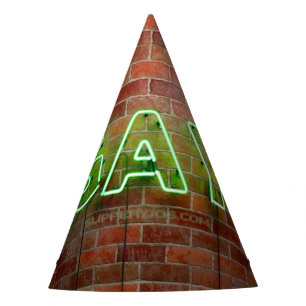 SlipperyJoe verlichte gay neonbord helder levendig Feesthoedjes