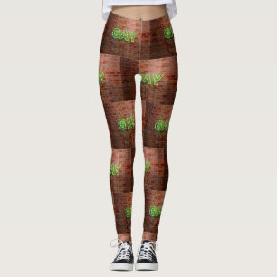SlipperyJoe verlichte gay neonbord helder levendig Leggings