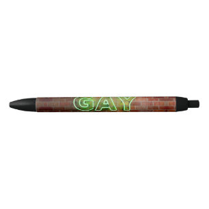 SlipperyJoe verlichte gay neonbord helder levendig Zwarte Inkt Pen