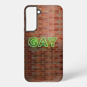 SlipperyJoe verlichte gay neonbord heldere levendi Samsung Galaxy Hoesje