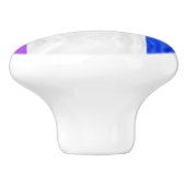 SlipperyJoe versleept de paarse witte blauwe kroop Keramische Knop (Zijkant)