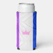 SlipperyJoe versleept de paarse witte blauwe kroop Seltzer Blikjeskoeler (Seltzer Voorkant)