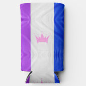 SlipperyJoe versleept de paarse witte blauwe kroop Seltzer Blikjeskoeler (Voorkant)