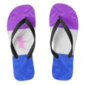 SlipperyJoe versleept de paarse witte blauwe kroop Teenslippers (Voetbed)