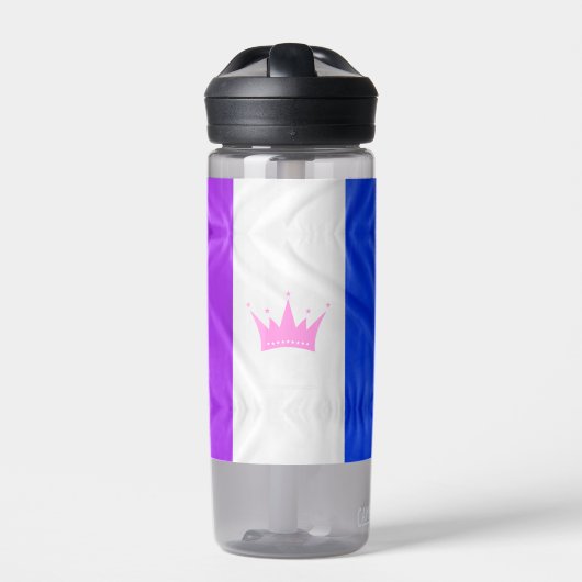 SlipperyJoe versleept de paarse witte blauwe kroop Waterfles (Voorkant)