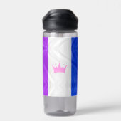 SlipperyJoe versleept de paarse witte blauwe kroop Waterfles (Achterkant)