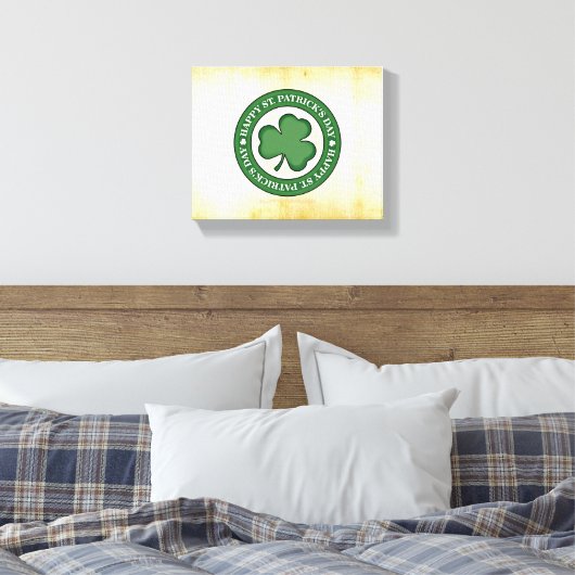 SlipperyJoe viert St. Patrick's Day Iris Canvas Afdruk (Insitu (Slaapkamer))