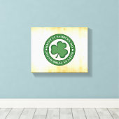 SlipperyJoe viert St. Patrick's Day Iris Canvas Afdruk (Insitu (Houten vloer))