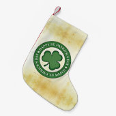 SlipperyJoe viert St. Patrick's Day Iris Kleine Kerstsok (Voorkant (Hangend))