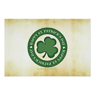 SlipperyJoe viert St. Patrick's Day Iris Perfect Poster