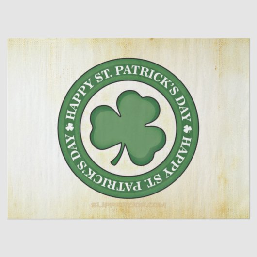 SlipperyJoe viert St. Patrick's Day Iris Tissuepapier (Voorkant)