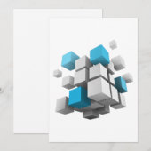 SlipperyJoe's 3D-kubussen boeiende arrangement Feestdagenkaart (Voorkant / Achterkant)