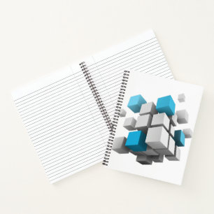 SlipperyJoe's 3D-kubussen boeiende arrangement Notitieboek