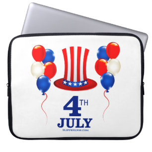 SlipperyJoe's 4 juli Onafhankelijkheidsdag klassie Laptop Sleeve
