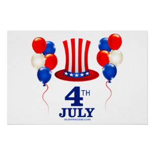 SlipperyJoe's 4 juli Onafhankelijkheidsdag klassie Perfect Poster