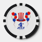 SlipperyJoe's 4 juli Onafhankelijkheidsdag klassie Poker Chips (Voorkant)