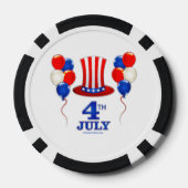 SlipperyJoe's 4 juli Onafhankelijkheidsdag klassie Poker Chips (Achterkant)