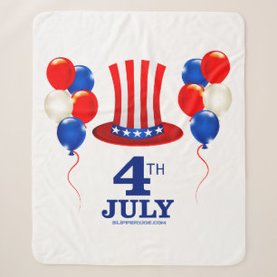 SlipperyJoe's 4 juli Onafhankelijkheidsdag klassie Sherpa Deken